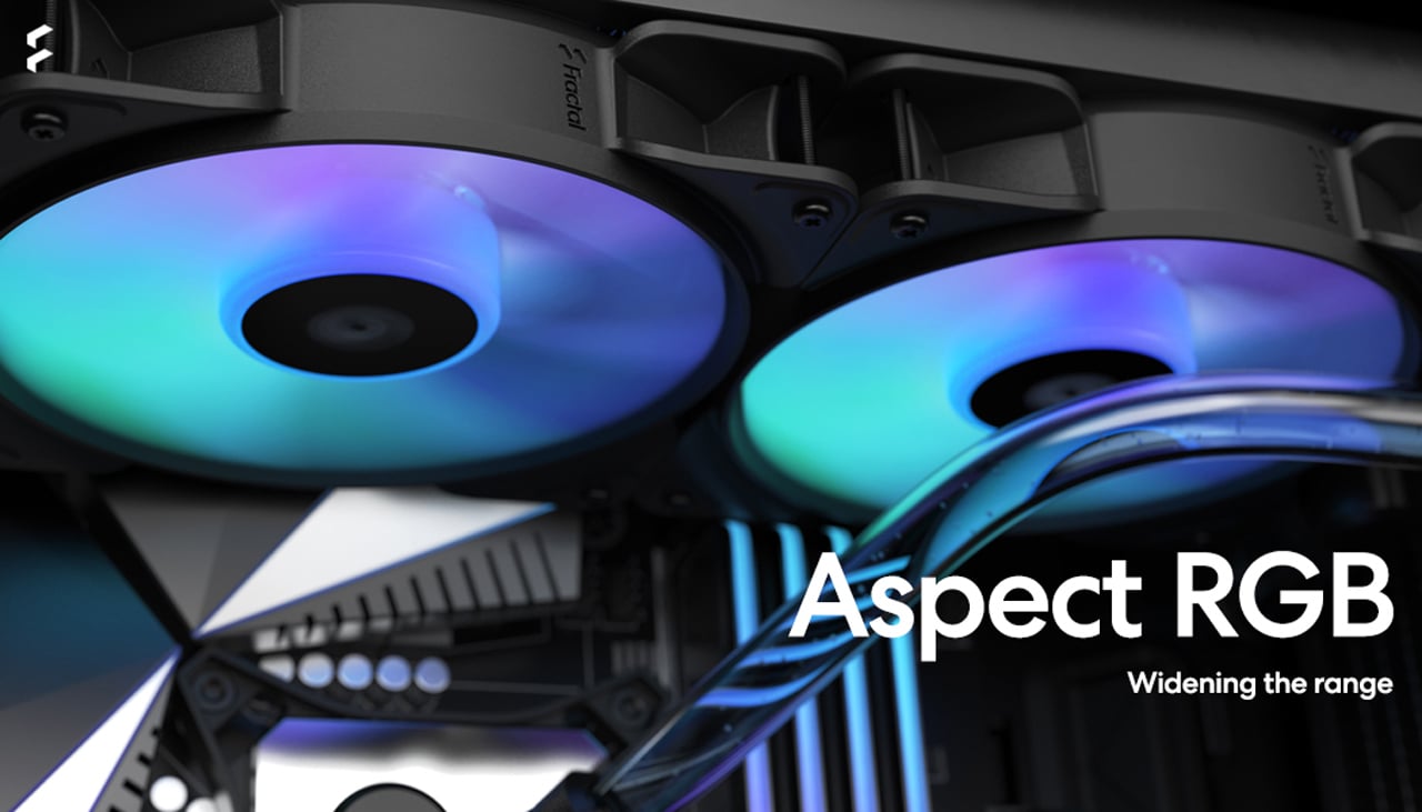 Fractal Design Aspect 14 RGB 140 mm PWM Wide 500-1700 RPM Range Black Frame  Computer Case Fan